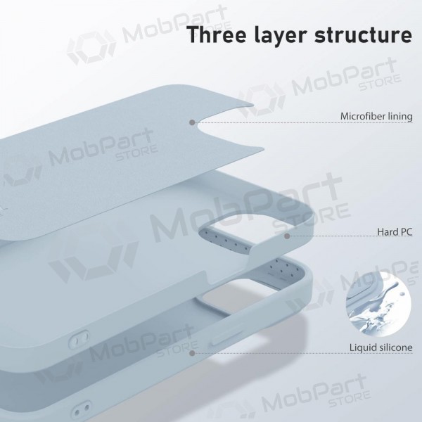 Apple iPhone 15 Pro Handyhülle „Nillkin Silicone“ (Grau)