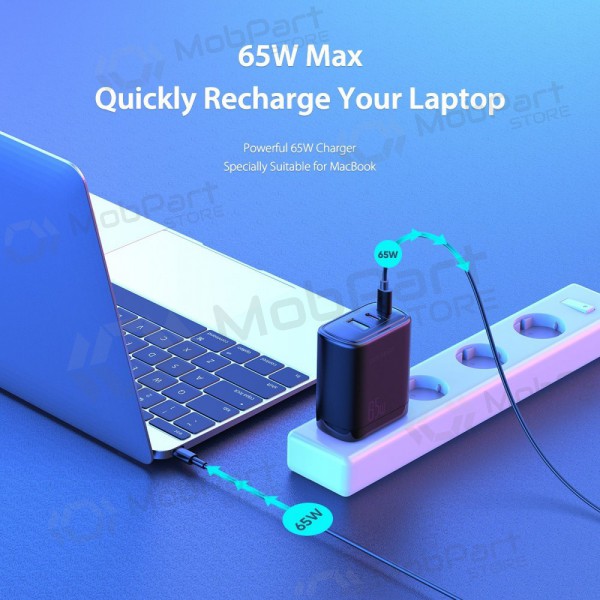Ladegerät Dux Ducis C110 2xPD + Quick Charge 3.0 (Schwarz)