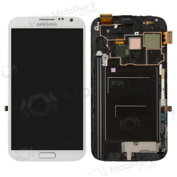 Samsung N7100 Galaxy Note 2 Display (Weiß) (mit Rahmen) (service pack) (original) Samsung N7100 Galaxy Note 2 Display (Weiß) (mit Rahmen) (service pack) (original)