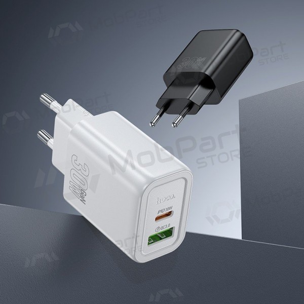 Telefonladegerät Hoco N63 30 W GaN USB-C + USB-A schwarz