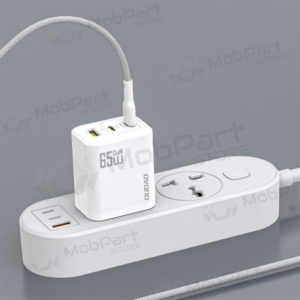 Telefonladegerät Dudao A28PC 45 W GaN 2x USB-C mit USB-C Kabel 1 m schwarz