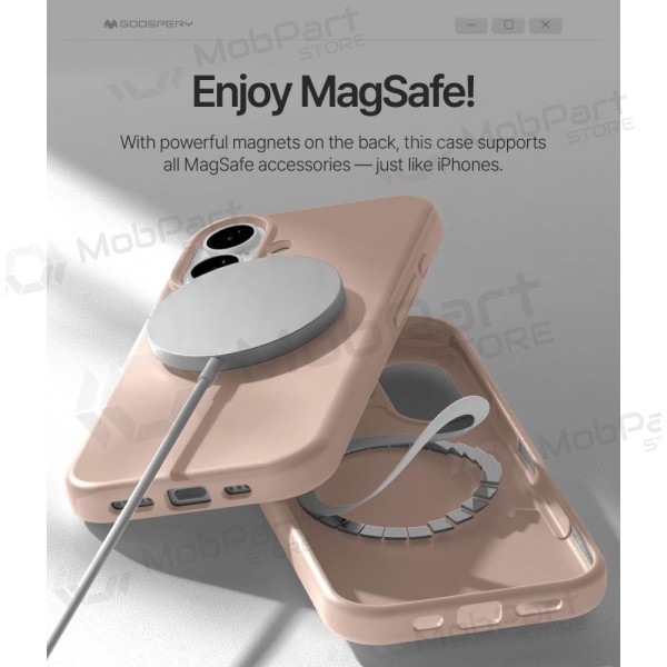 Handyhülle Mercury Pure Magsafe Silicon Case Apple iPhone 17 rosa Sand