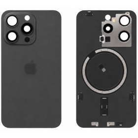 Apple iPhone 15 Pro rückseitige Abdeckung (schwarz) (Premium)