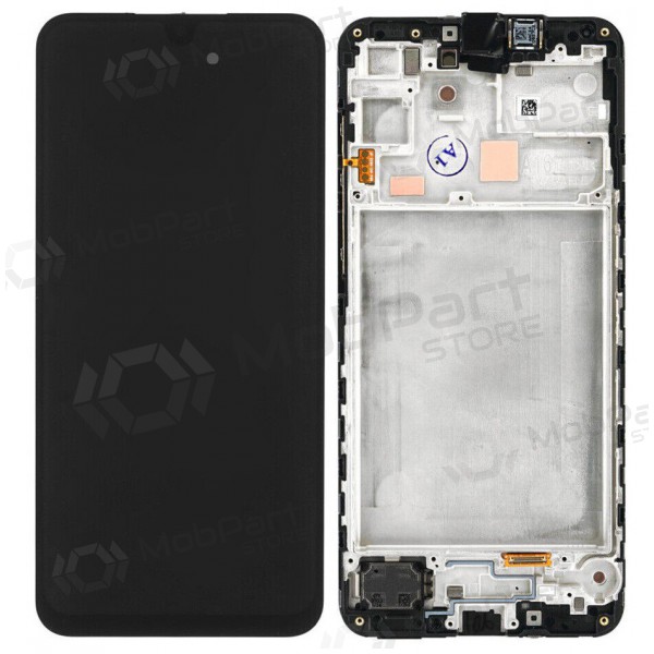 Ekranas Samsung A166 A16 5G su lietimui jautriu stikliuku und rėmeliu Black original (service pack)