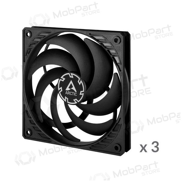 ARCTIC P12 Slim PWM PST korpuso ventiliatoriai, 4-pin, 120mm, juodi, 3 Stck. ARCTIC P12 Slim PWM PST korpuso ventiliatoriai, 4-pin, 120mm, juodi, 3 Stck.