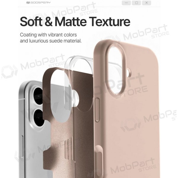 Handyhülle Mercury Pure Magsafe Silicon Case Apple iPhone 17 rosa Sand