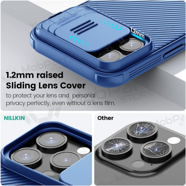 Apple iPhone 15 Plus Handyhülle „Nillkin CamShield Pro“ (Blau)