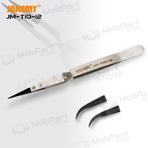Antistatische Pinzette aus Metall Jakemy JM-T10-12 ESD (replaceable head)