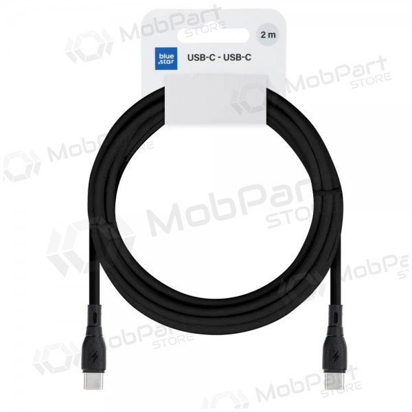 USB-C Kabel Blue Star PJ73-14-3 USB-C auf USB-C 2 m 60 W schwarz