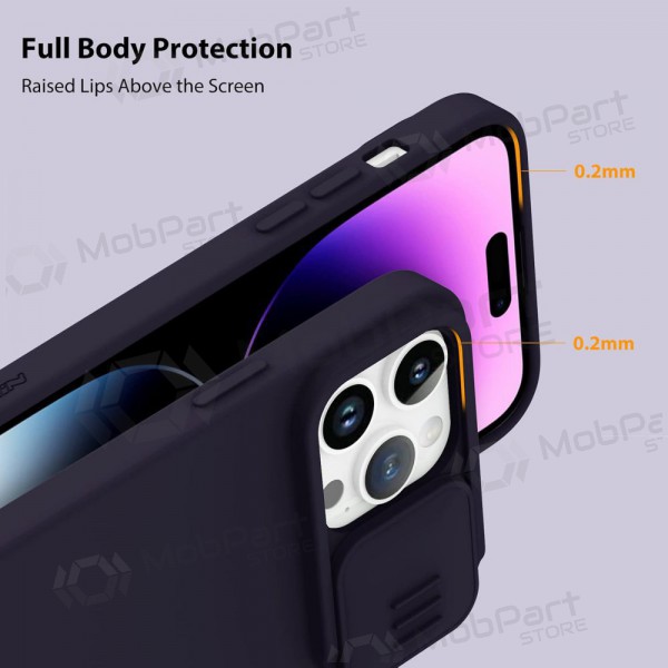 Apple iPhone 14 Plus Handyhülle „Nillkin Silicone“ (tamsiai Violett)