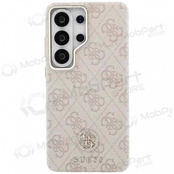 Samsung Galaxy S26 Ultra hülle - Guess PU Leather 4G Strass Logo Gold Frame Magnetic (rosa)