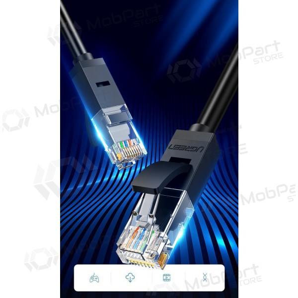 Kabel Ugreen RJ45 Cat 6 UTP 1000Mbps 1.0m (Schwarz)