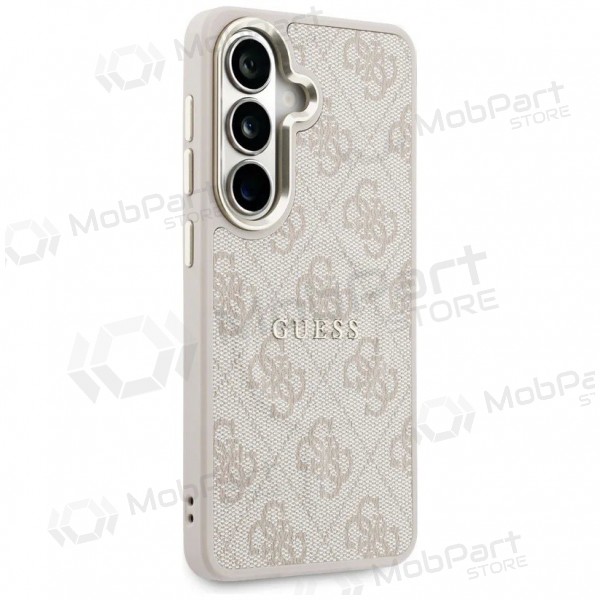 Samsung Galaxy S26 hülle - Guess PU Leather 4G Gold Frame Magnetic (rosa)