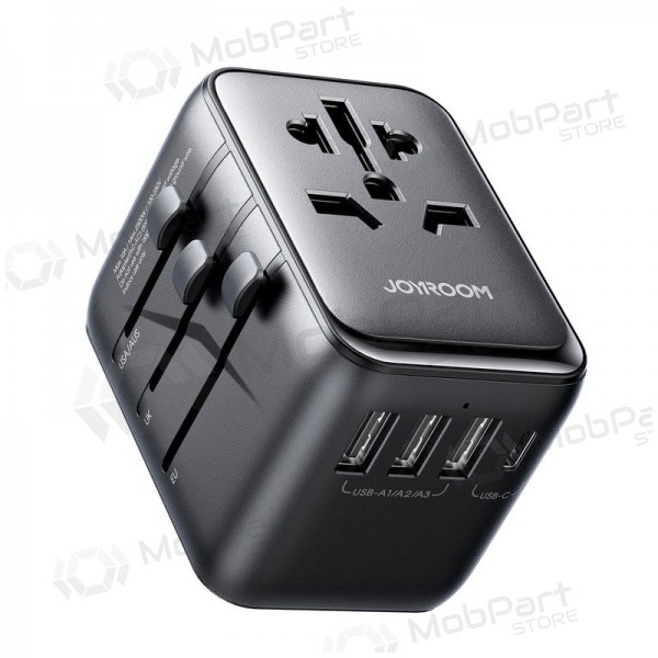 Universal kelioninis Ladegerät Joyroom JR-TCW01 3xUSB-A/USB-C Schwarz
