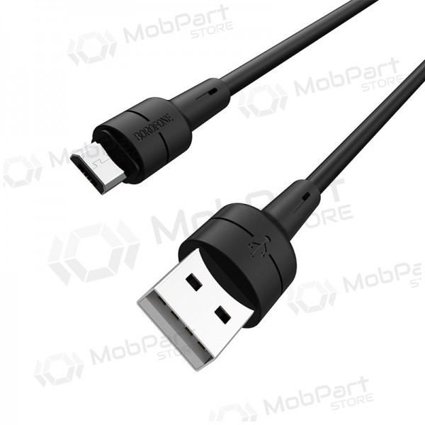 USB Kabel Borofone BX30 microUSB 1.0m (Schwarz)