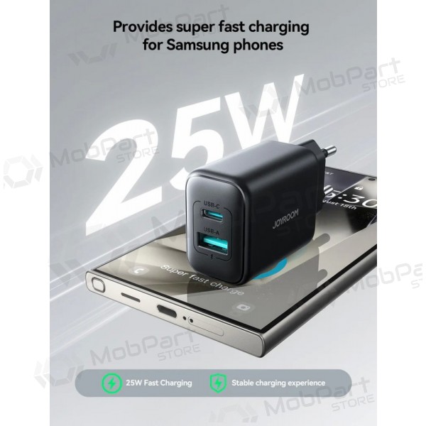 Ladegerät Joyroom JR-TCF13 USB-C/USB-A 25W Schwarz