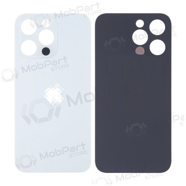 Apple iPhone 13 Pro Rückseite Akkudeckel (Silbrig) (bigger hole for camera) Apple iPhone 13 Pro Rückseite Akkudeckel (Silbrig) (bigger hole for camera)