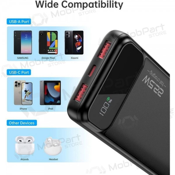 Externe Batterie Power Bank Choetech B728 22.5W 10000mAh Schwarz Externe Batterie Power Bank Choetech B728 22.5W 10000mAh Schwarz