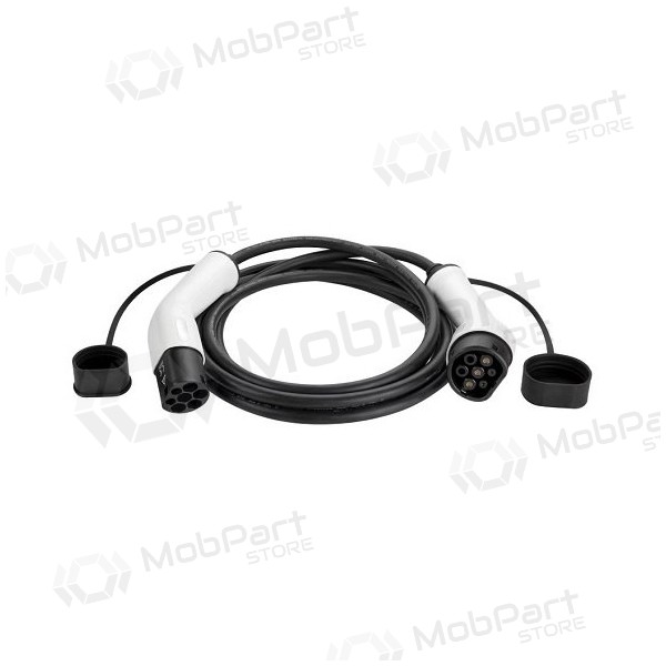 Elektromobilio Ladekabel Type 2 - Type 2, 32A, 22kW, 3-fazė, 10m Elektromobilio Ladekabel Type 2 - Type 2, 32A, 22kW, 3-fazė, 10m