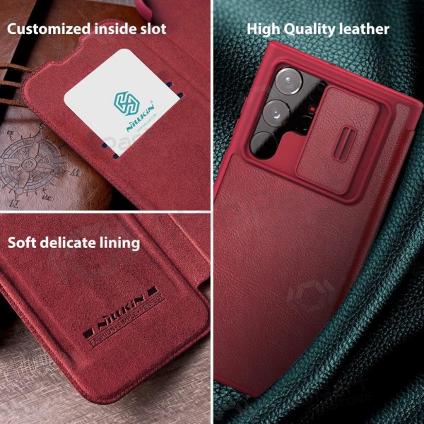 Samsung Galaxy S23 Plus Handyhülle „Nillkin Leather“ (Rot)