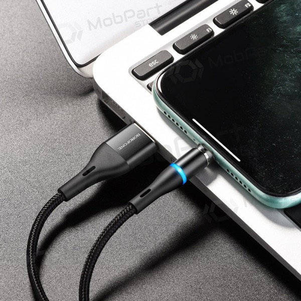 USB Kabel Borofone BU16 Skill Magnetic Lightning 1.0m (Schwarz)