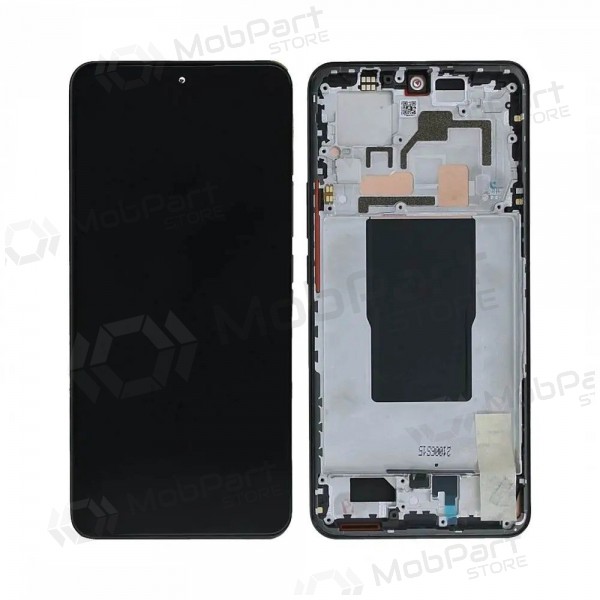 Ekranas Xiaomi 12T/12T Pro su lietimui jautriu stikliuku und rėmeliu Black original (service pack)