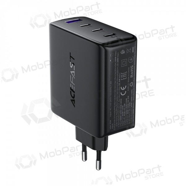 Telefonladegerät Acefast A94 100 W GaN 3x USB-C + USB-A schwarz