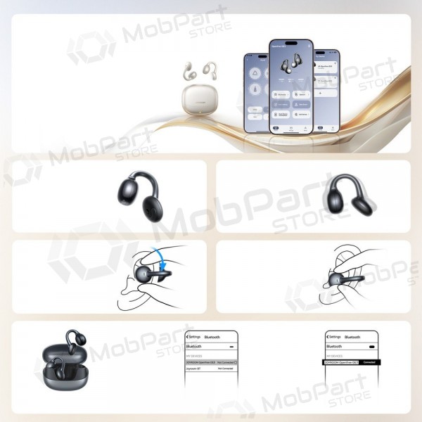 Kabellose Kopfhörer mit Mikrofon Joyroom JR-OE3 Bluetooth 5.4 USB-C grau
