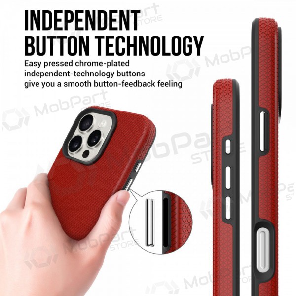 Handyhülle Perfectionists Triangle Mag Case Apple iPhone 15 Pro Max Rot