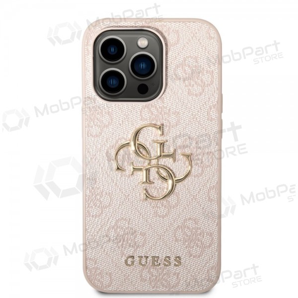 Apple iPhone 14 Pro Max hülle - Guess PU 4G Metal Logo (rosa)