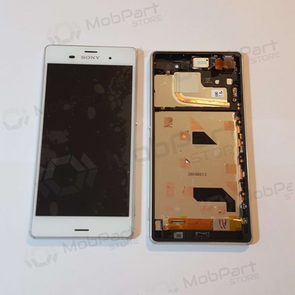 Sony D6603 Xperia Z3 Display (Weiß) (mit Rahmen) (gebraucht grade C, original)