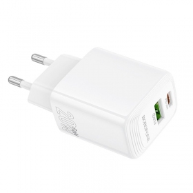 Ladegerät Borofone BN27 20W USB-C/USB-A Weiß