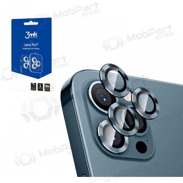Apple iPhone 14 Pro / 14 Pro Max Schutz gehärtetes Glas für Kamera - 3MK Lens Pro (silber)
