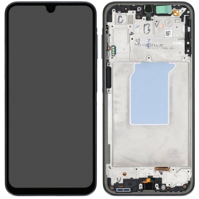 Ekranas Samsung A266 A26 5G su lietimui jautriu stikliuku und rėmeliu original Black (service pack)
