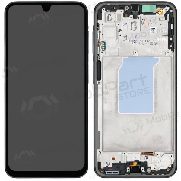 Ekranas Samsung A266 A26 5G su lietimui jautriu stikliuku und rėmeliu original Black (service pack)