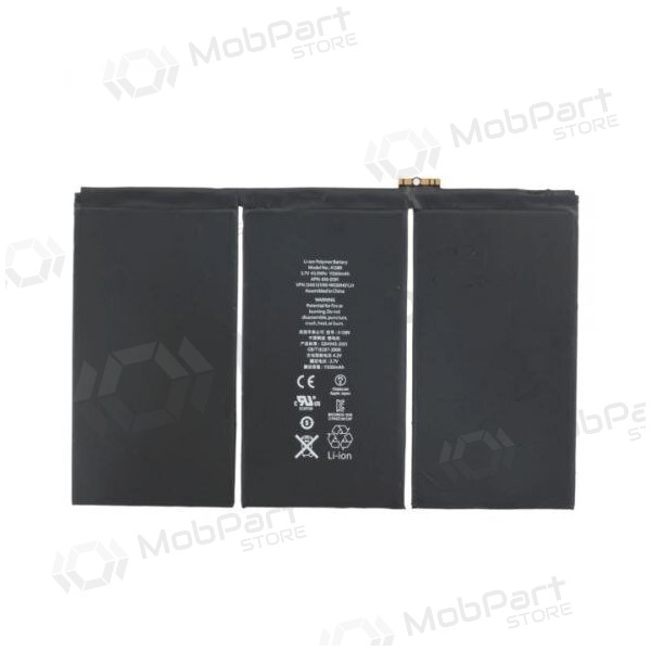 Apple iPad 3 / iPad 4 A1389 / A1460 / A1459 / A1458 Batterie / Akku (11560mAh) Apple iPad 3 / iPad 4 A1389 / A1460 / A1459 / A1458 Batterie / Akku (11560mAh)