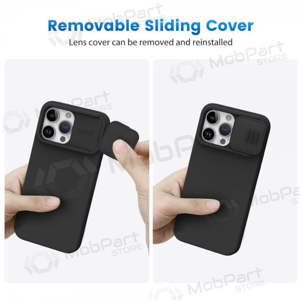 Apple iPhone 15 Pro Handyhülle „Nillkin Silicone“ (Schwarz)