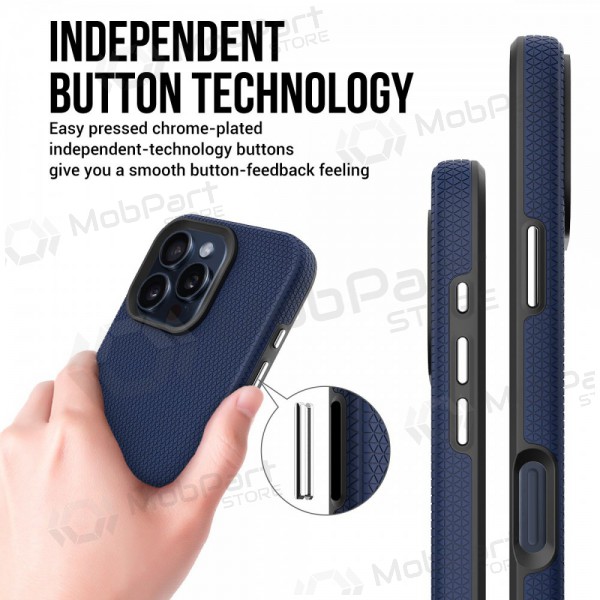 Handyhülle Perfectionists Triangle Mag Case Apple iPhone 15 Dunkelblau