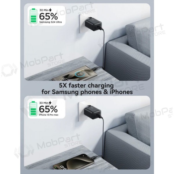 Ladegerät Joyroom JR-TCF23 USB-C 25W + USB-C to USB-C cable 1.0m Schwarz