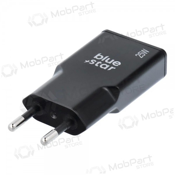 Telefonladegerät Blue Star Slim 25 W GaN USB-C + USB-A schwarz