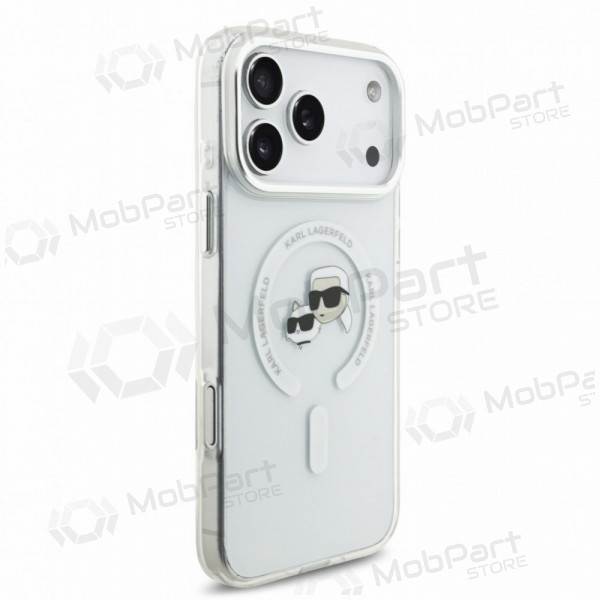 Apple iPhone 18 Pro Max hülle - Karl Lagerfeld IML K&CH Heads Metal Frame MagSafe (transparent)