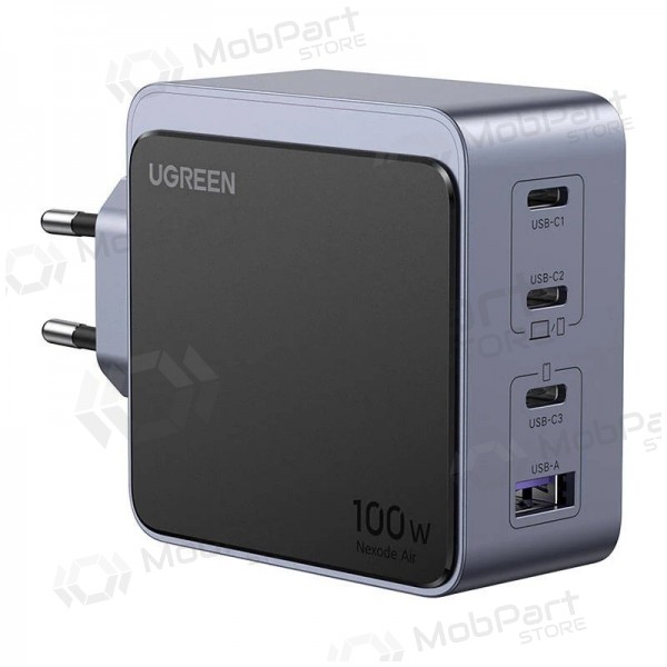 Netzladegerät Ugreen X565 100 W GaN 3x USB-C + USB-A grau