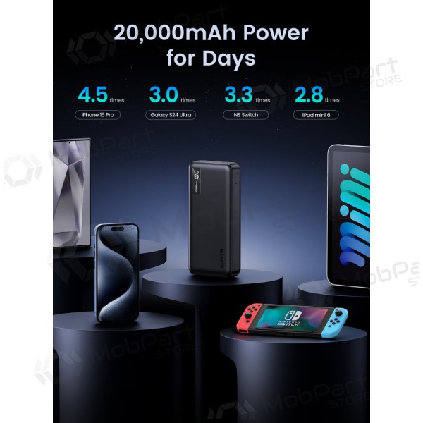 Externe Batterie Power Bank Ugreen PB313 20W 20000mAh (25683) Schwarz Externe Batterie Power Bank Ugreen PB313 20W 20000mAh (25683) Schwarz