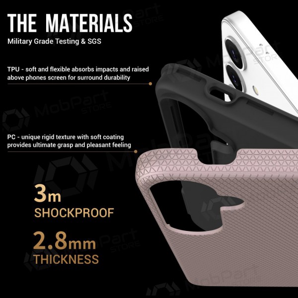Handyhülle Perfectionists Triangle Case Samsung S721 S24 FE rožinio aukso