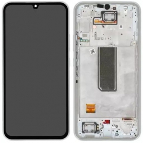 Samsung Galaxy A34 5G Display (Silbrig) (mit Rahmen) (original)