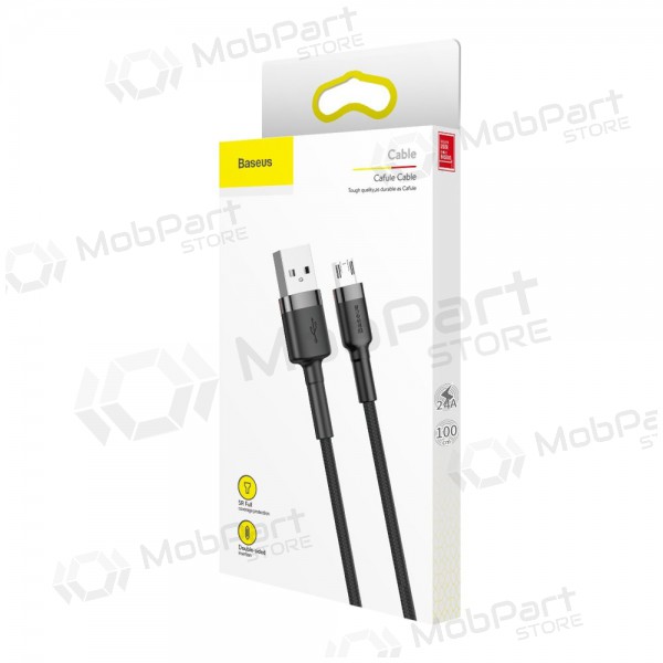USB Kabel Baseus Cafule Type-C 1.0m 3.0A (Grau-Schwarz) CATKLF-BG1