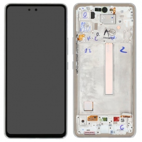 Samsung Galaxy A53 5G Display (Weiß) (mit Rahmen) (original)
