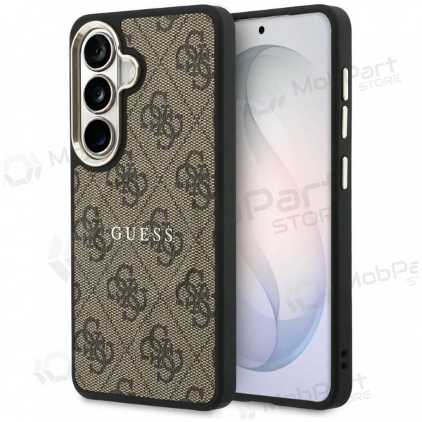 Samsung Galaxy S26 hülle - Guess PU Leather 4G Gold Frame Magnetic (braun)