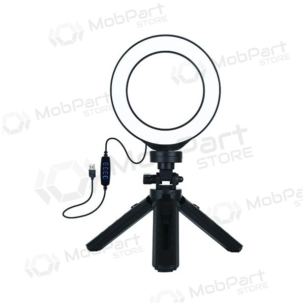 LED žiedinė Lampe 12cm, su trikoju stovu iki 14.5cm, USB LED žiedinė Lampe 12cm, su trikoju stovu iki 14.5cm, USB