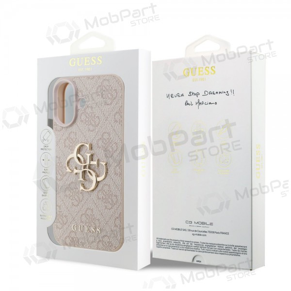 Apple iPhone 17 Hülle - Guess PU 4G Metal Logo (rosa)